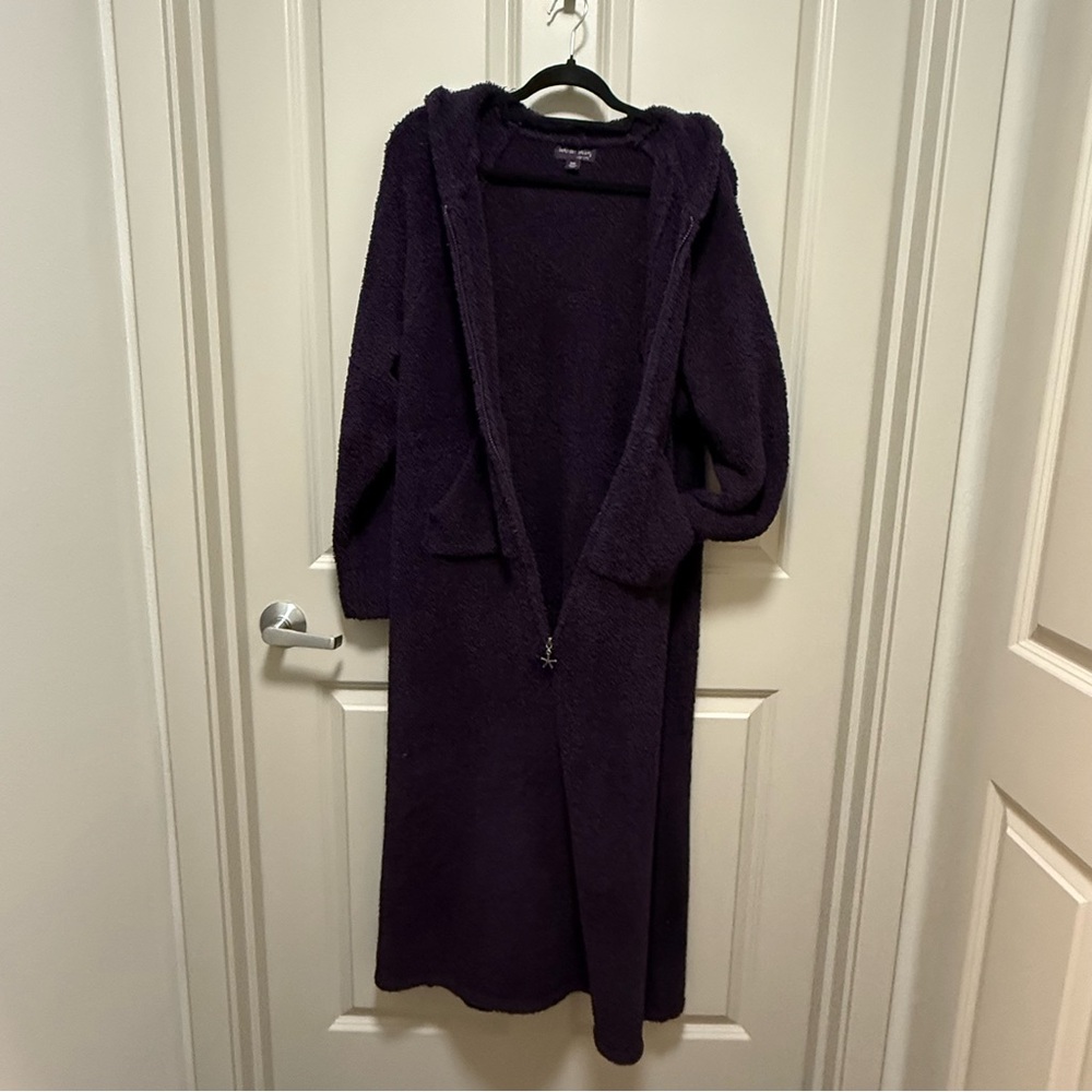 Barefoot Dreams Deep Purple Fleece Jacket - Picture 5 of 6